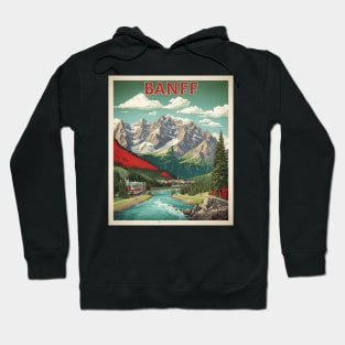 Banff Alberta Canada Vintage Poster Tourism Art Hoodie